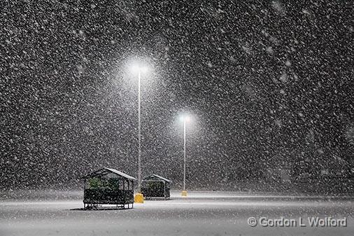 First Snow Of The Season_31383.jpg - Mall parking lot photographed at Smiths Falls, Ontario, Canada.